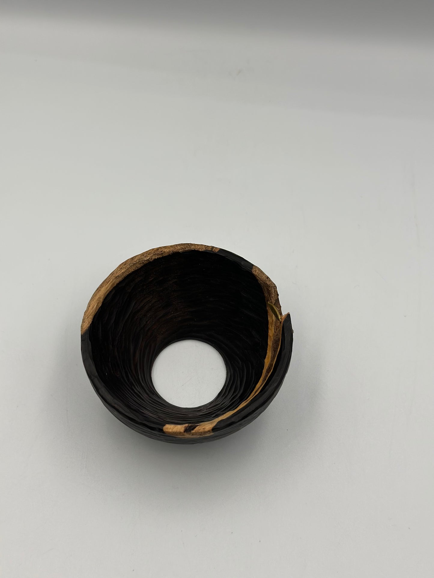 Handcrafted Dual-Tone Zitan Wood Tea Funnel for Small-Mouth Teapots 紫光檀投茶器