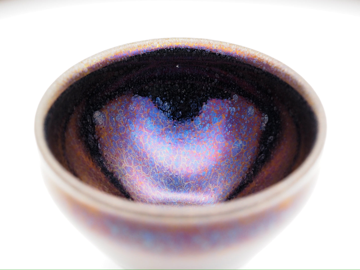 Connoisseur's Choice, Dark Purple Yohen Oil-Droplet Tied Mouth Cup