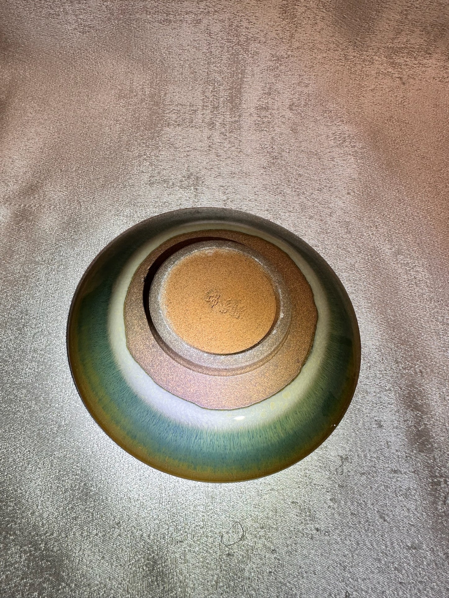Green jade-like glaze green hare’s fur golden rim 3-piece Gaiwan set, GuPanHong