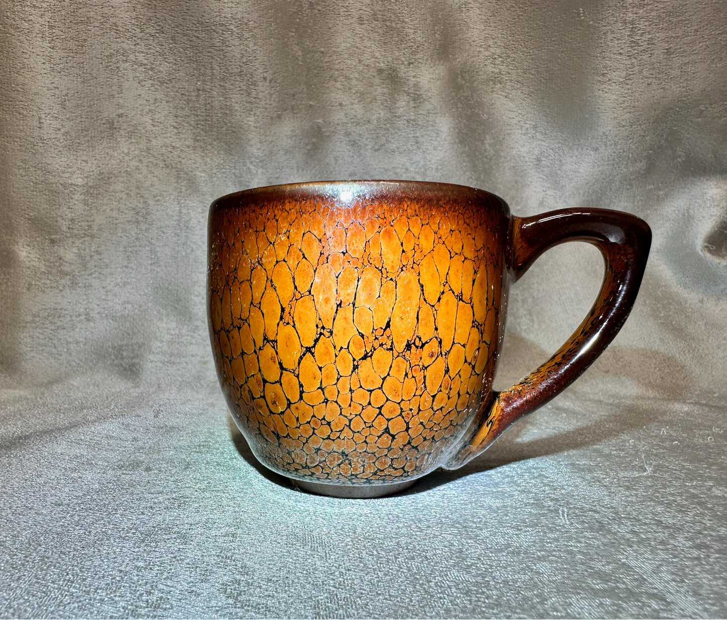 Black glaze golden orange partridge feather pattern ox-blood red rim coffee cup mug, limited edition, JiPeiFu