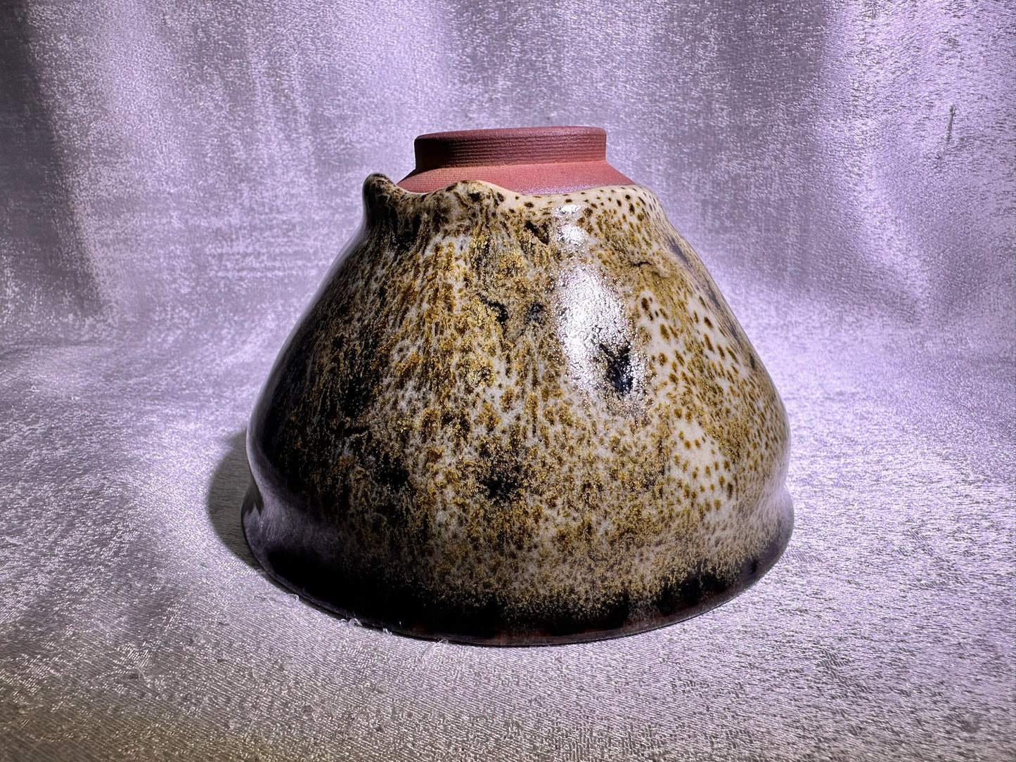 132mm*82mm Kiln transformed mountain river landscape scenery glaze tea whisking diancha tea bowl, YangFeiYan