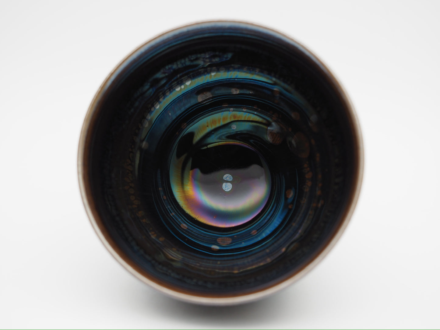 Galaxy yohen glaze tied mouth shape cup