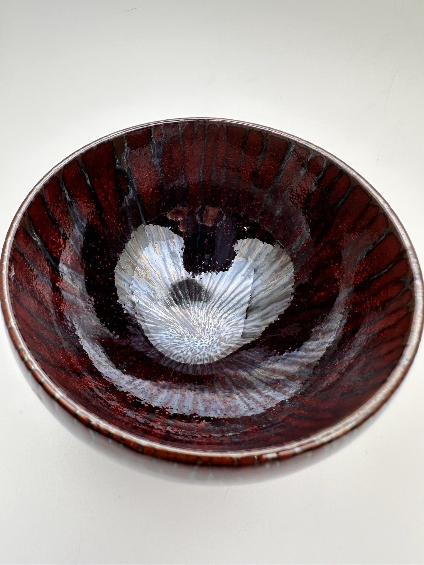 Crimson Glaze Hare's Fur (Monk bowl shape) Cup