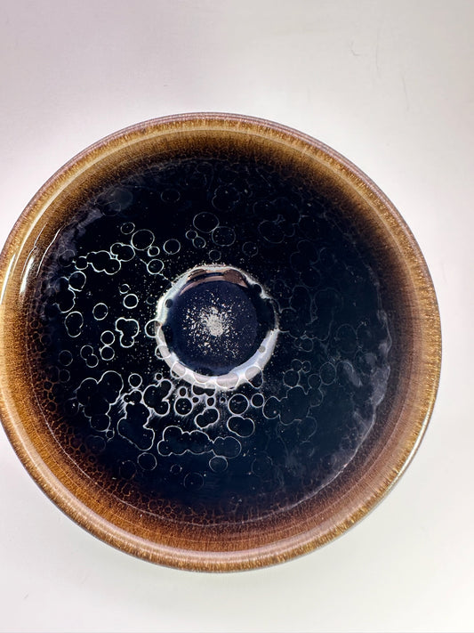 Cup37 Connoisseur's Choice, Dark Galaxy-like Yohen Glaze Tied Mouth Shape Cup by ZoLiangWang