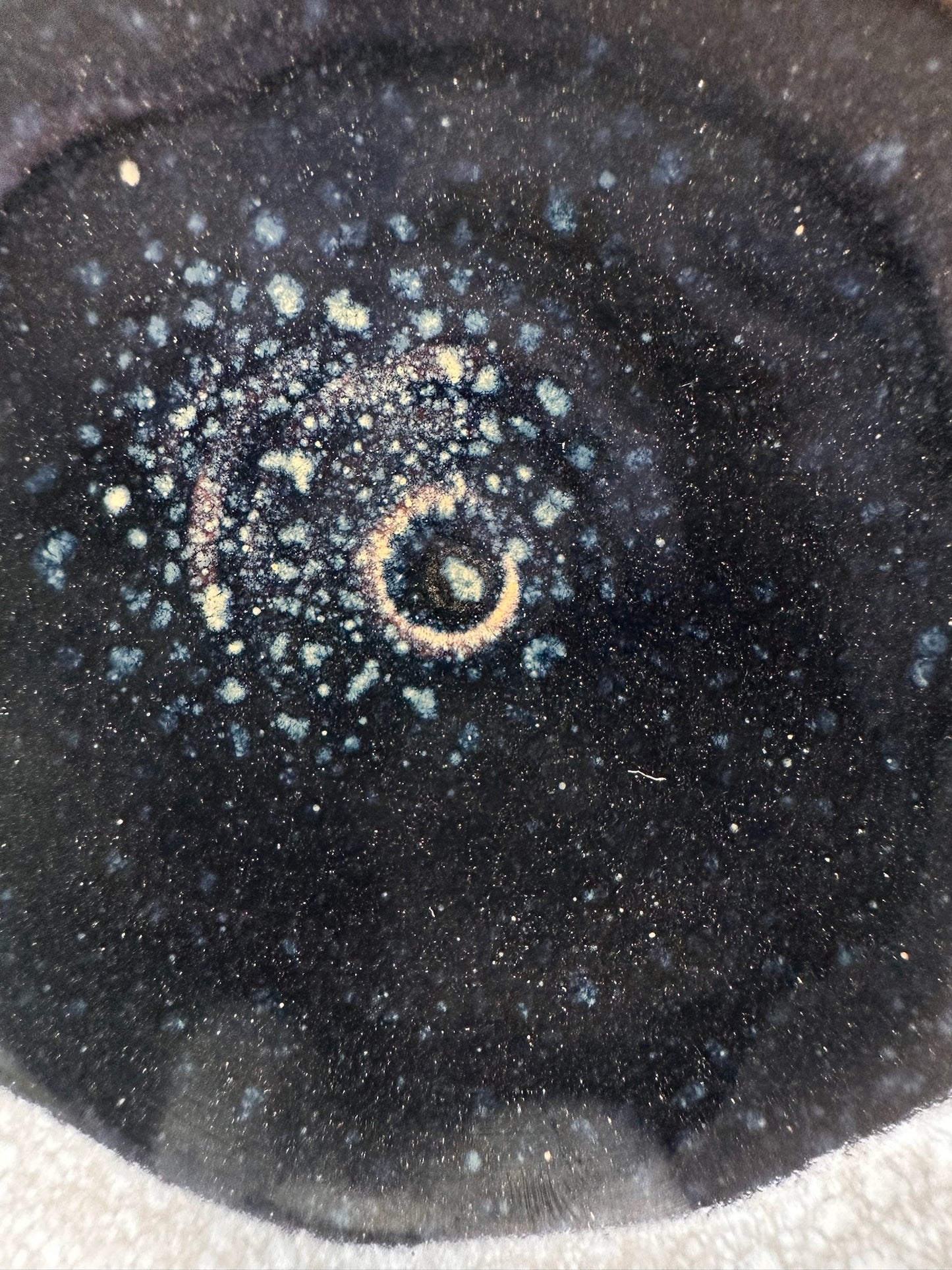 Dark Blue Dot Glaze Short Open-mouth Shape Cup