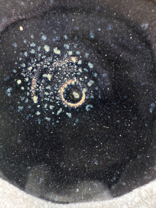 Dark Blue Dot Glaze Short Open-mouth Shape Cup