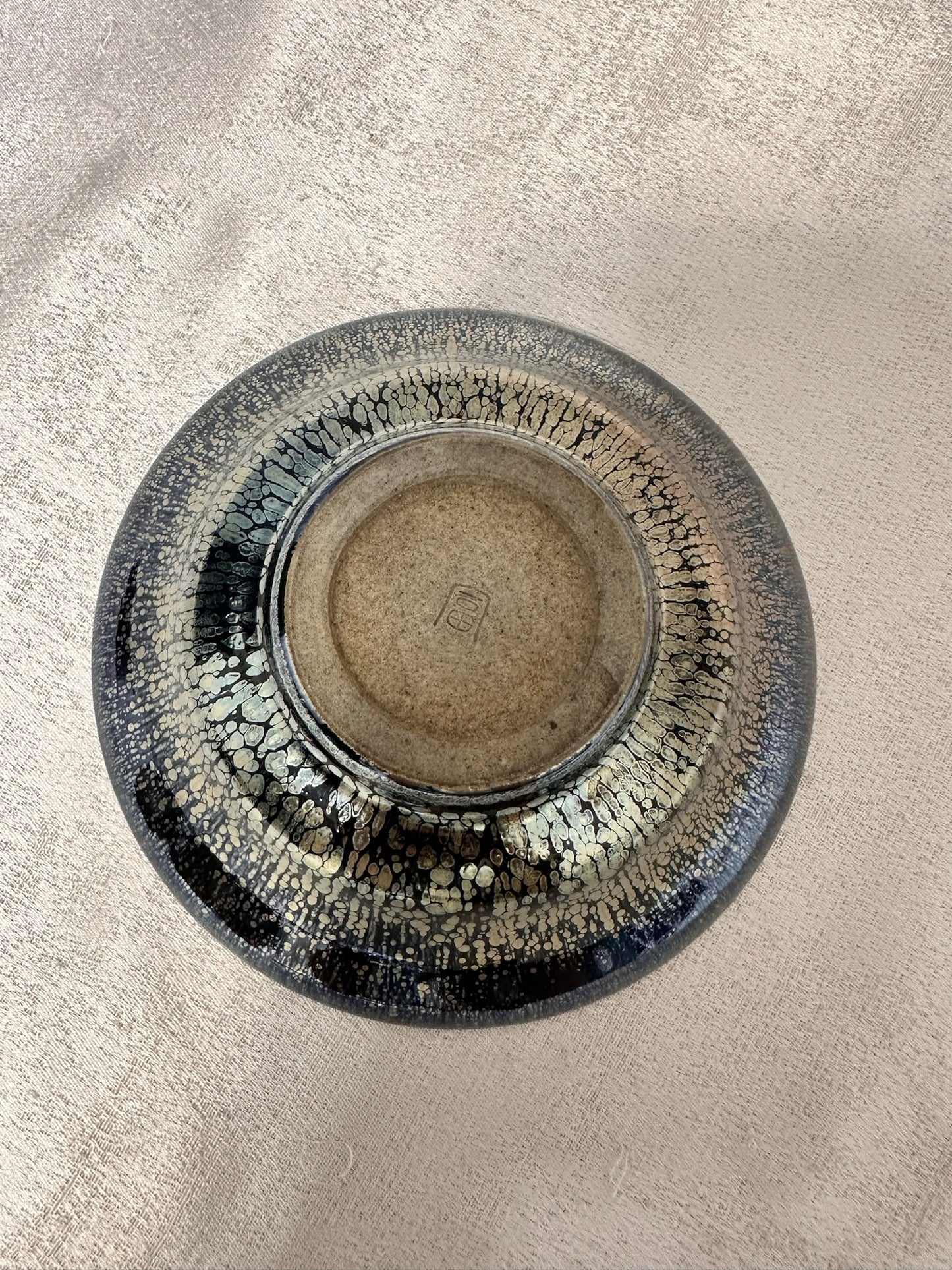 Fully glazed black gold glaze golden oil droplet pattern oil lamp shape cup