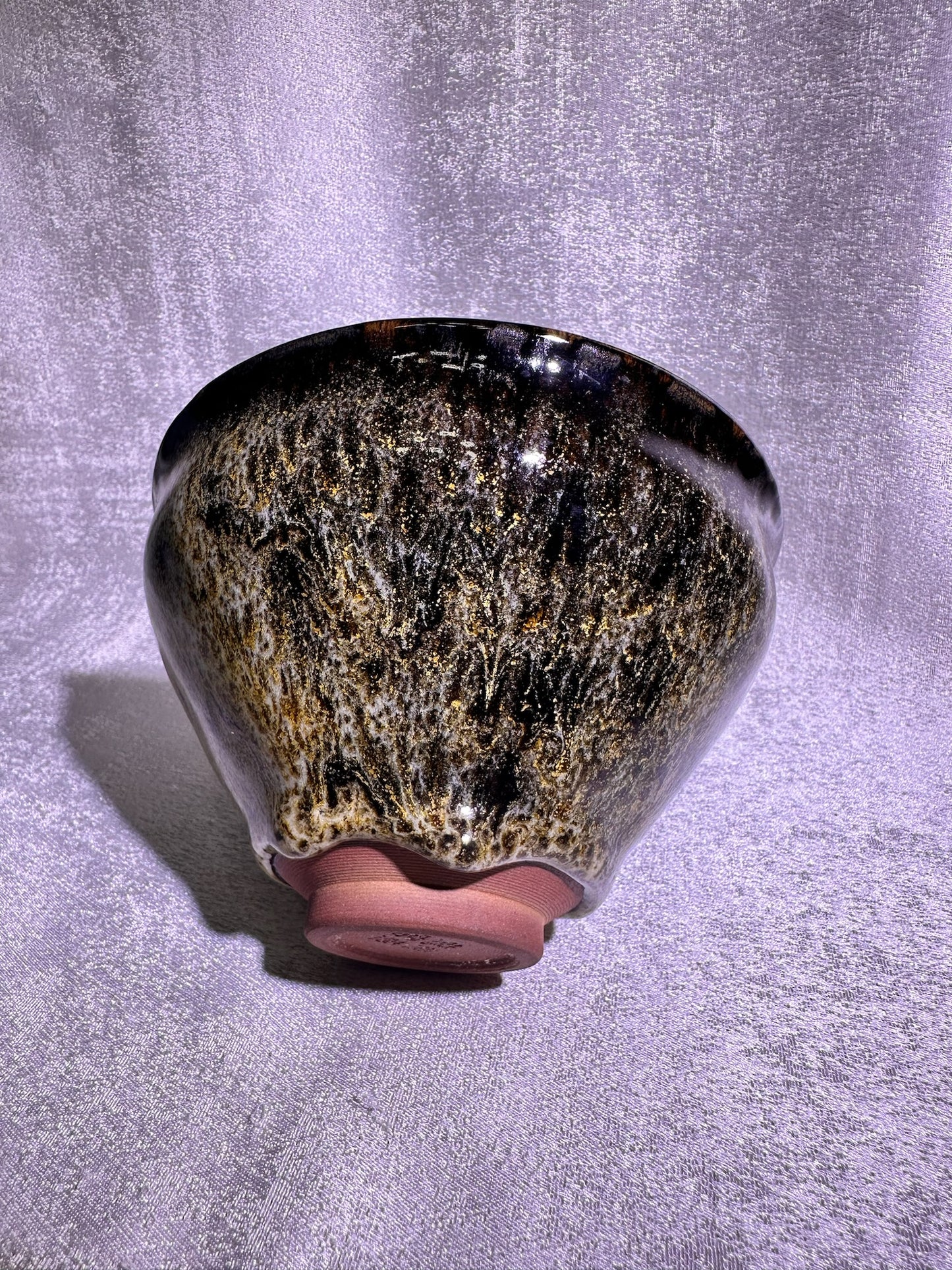 132mm*82mm Kiln transformed mountain river landscape scenery glaze tea whisking diancha tea bowl, YangFeiYan