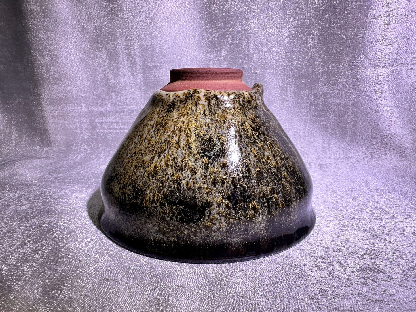 132mm*82mm Kiln transformed mountain river landscape scenery glaze tea whisking diancha tea bowl, YangFeiYan