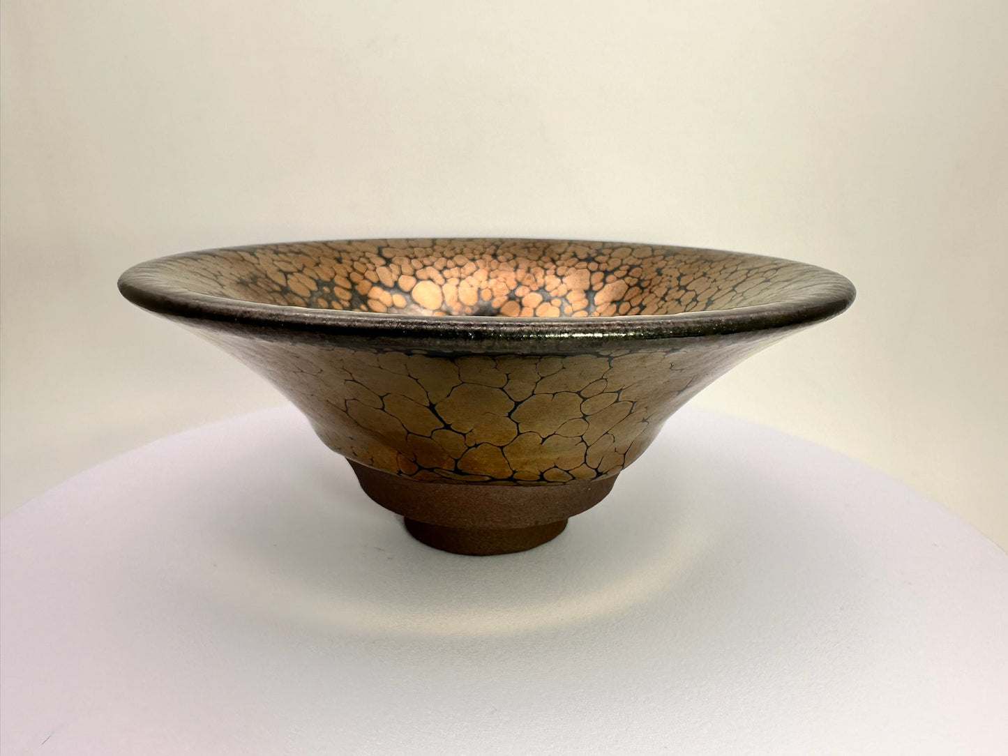 Connoisseur's Choice, Golden Oil-droplet Slanted-mouth Cup by Master Xiang-Song, Chen