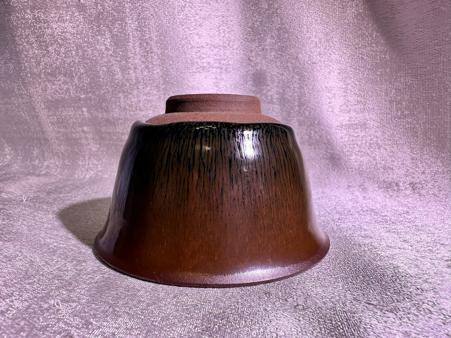 Ancient Song dynasty style black gold glaze brown hare’s fur pattern 3-piece Gaiwan set, ZoYunYuan