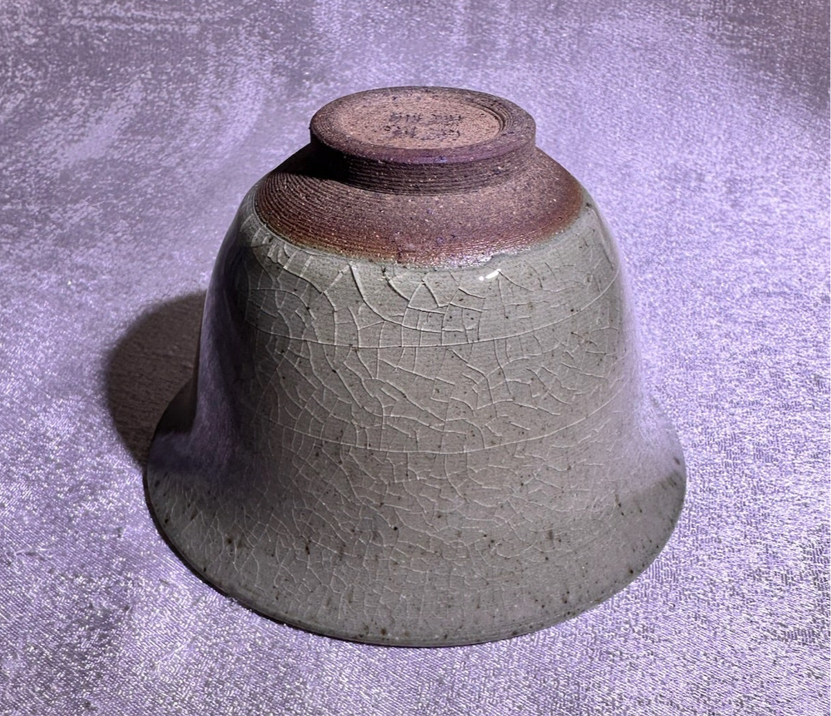 Elegant jade-like glaze 3-piece Gaiwan set, created with aged mud, YangFeiYan