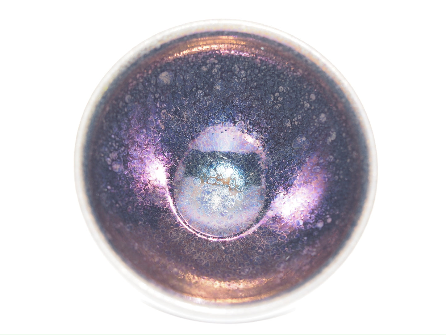 Connoisseur's Choice, Dark Purple Yohen Oil-Droplet Tied Mouth Cup