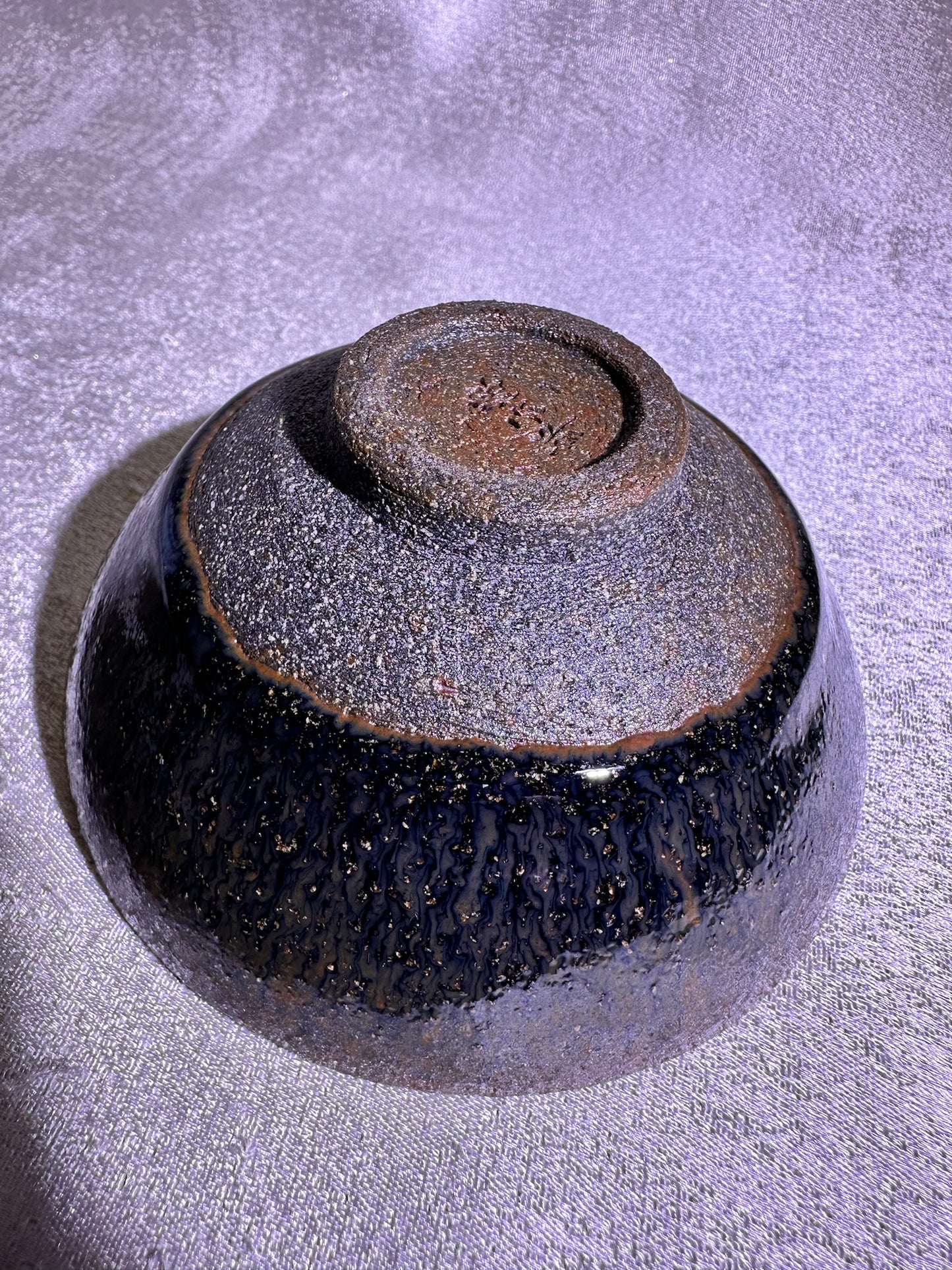 Ancient Song dynasty hare’s fur Old rough clay body flat mouth shape cup, ZoYunYuan