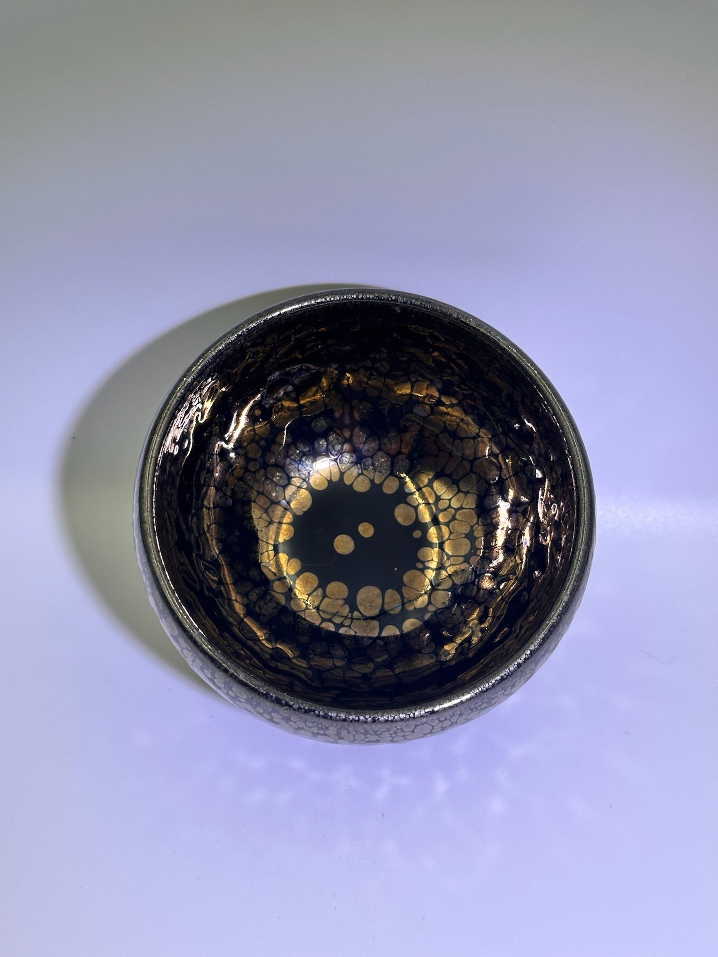 50% off- Black gold glaze golden oil droplet pattern, one glaze drip, XingYun Master bowl shape cup