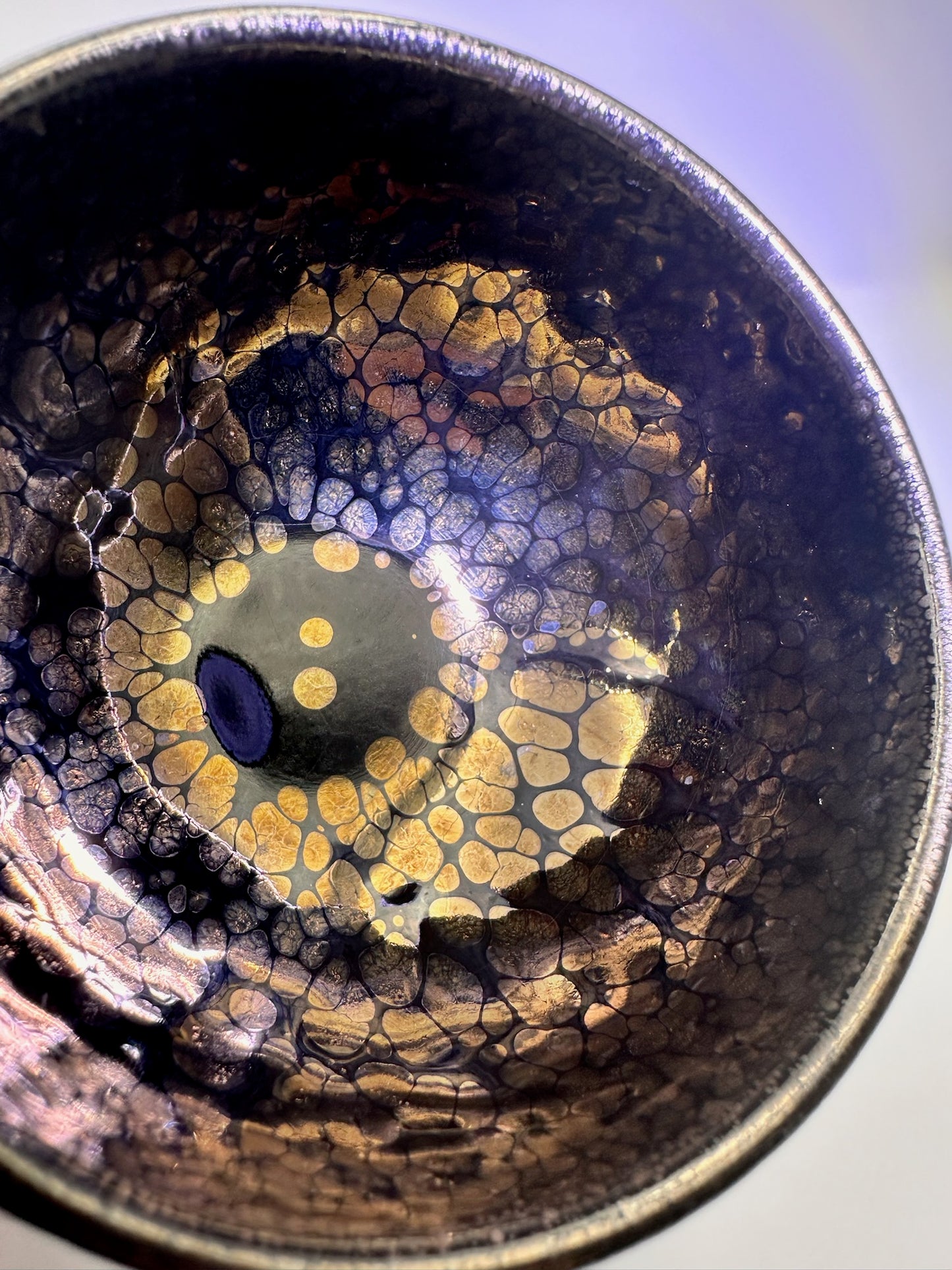 50% off- Black gold glaze golden oil droplet pattern, one glaze drip, XingYun Master bowl shape cup