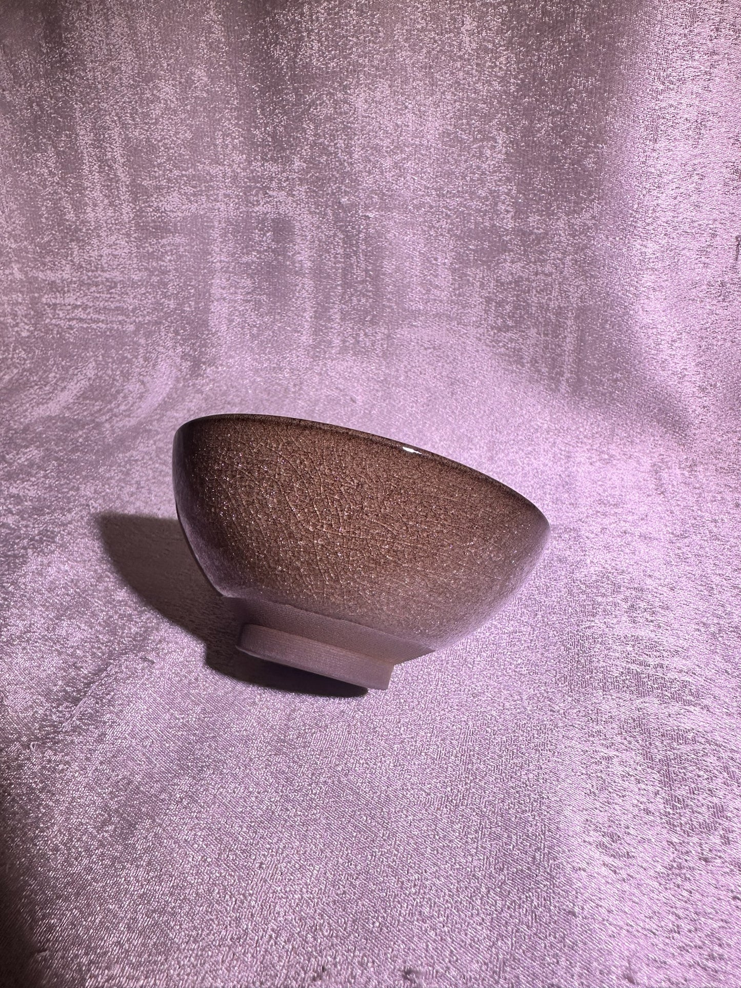 Cup24-Tea foam glaze with ice-like crackles and crab-eye bubble droplets flat mouth shape cup