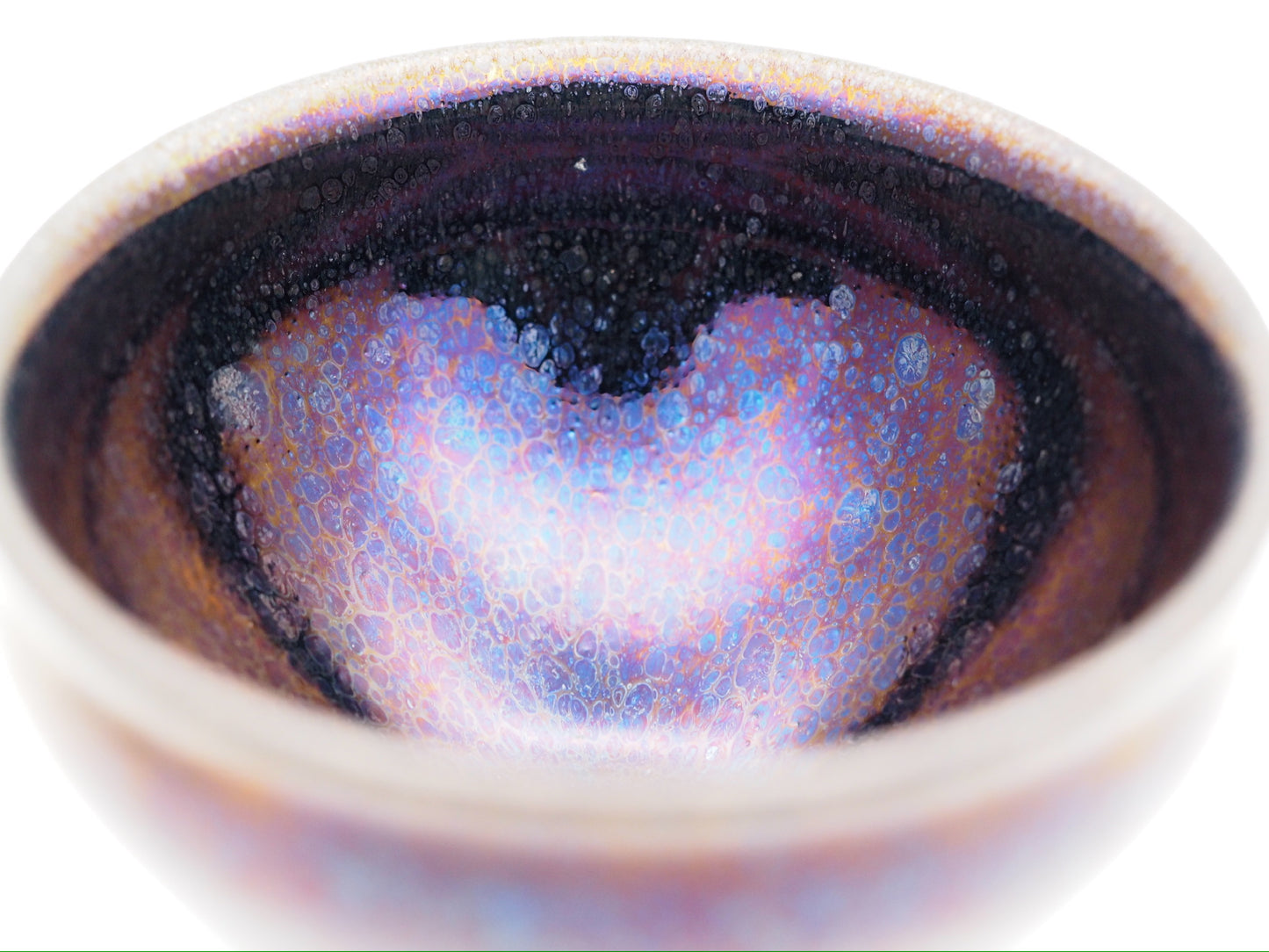 Connoisseur's Choice, Dark Purple Yohen Oil-Droplet Tied Mouth Cup