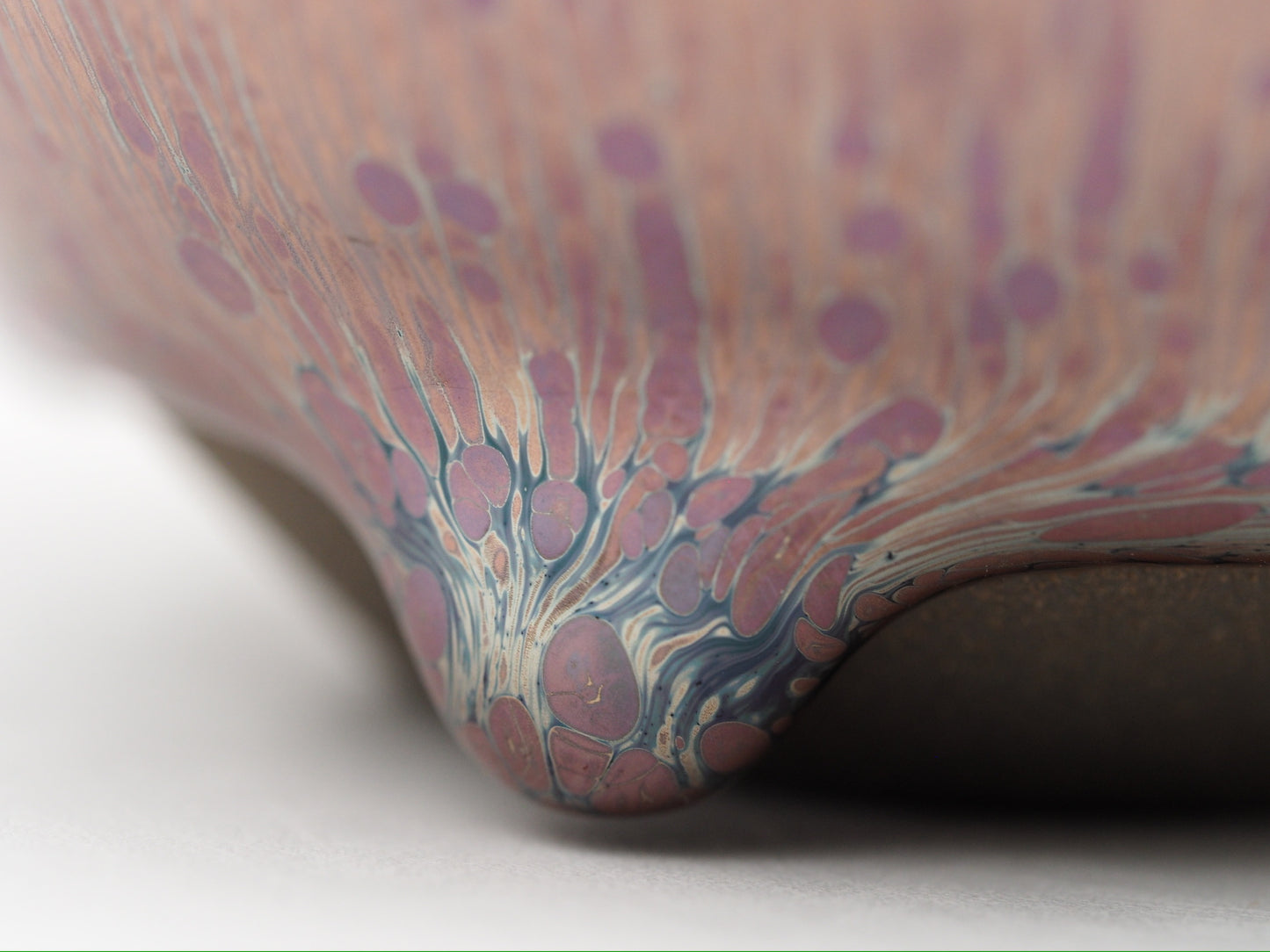 Rose Gold Hare's Fur Glaze Monk Bowl Shape Jianzhan Cup