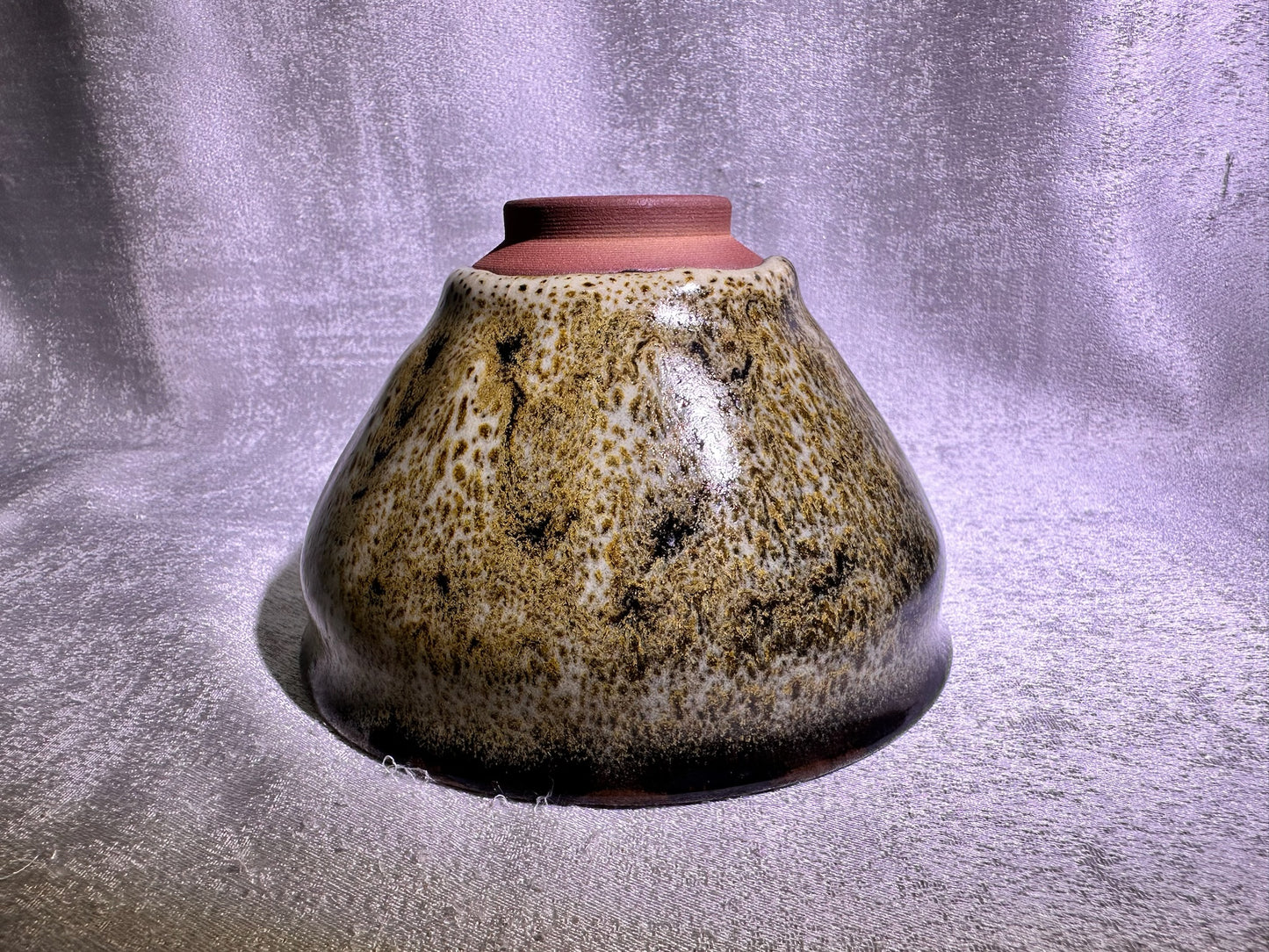 132mm*82mm Kiln transformed mountain river landscape scenery glaze tea whisking diancha tea bowl, YangFeiYan