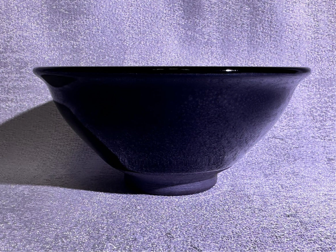 Cup7-Black glaze snow flake oil droplet and pearl pattern official’s hat shape cup by WangZhangLiang