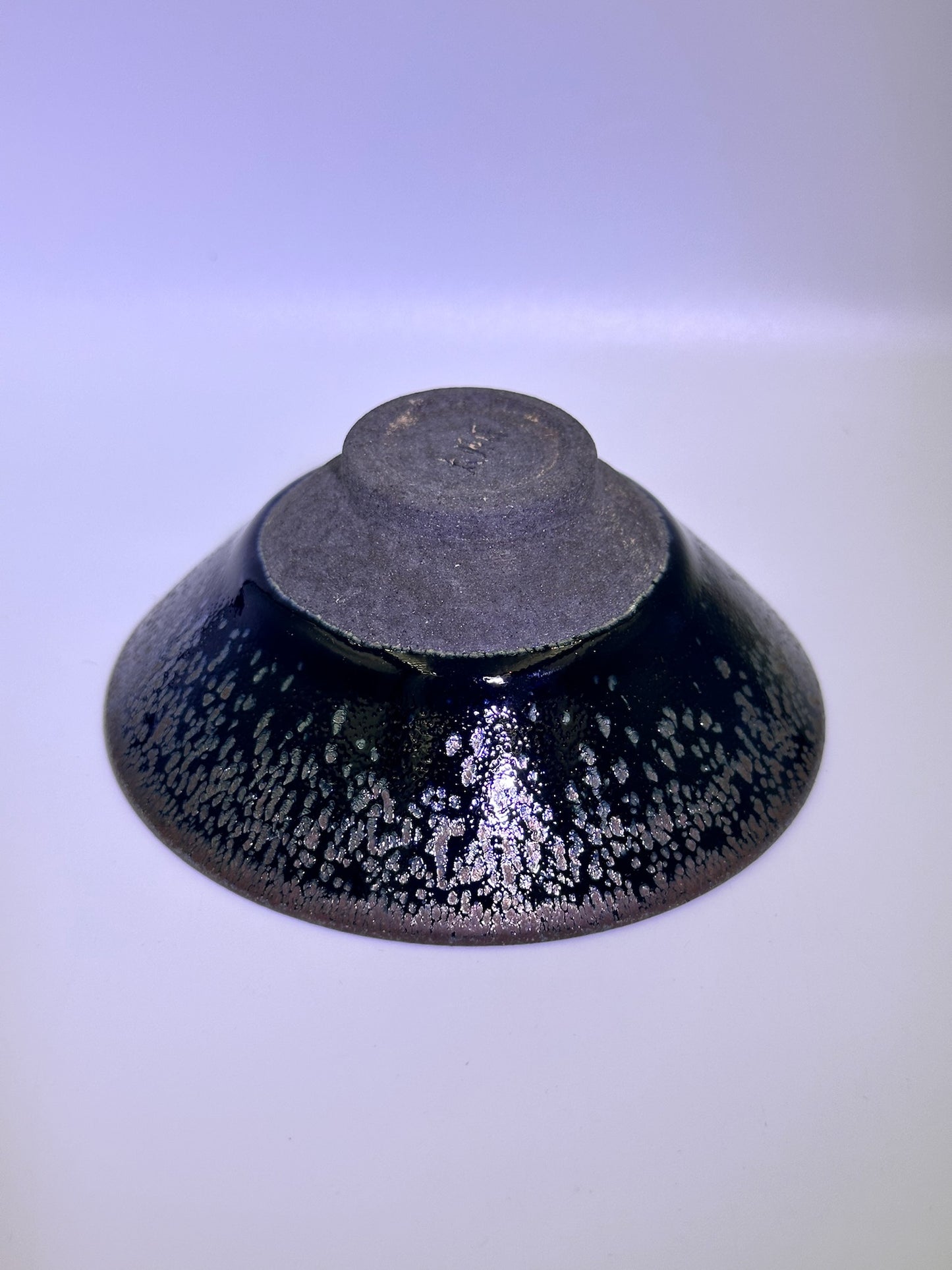 Black glaze silver oil droplet straw hat (douli) shape cup