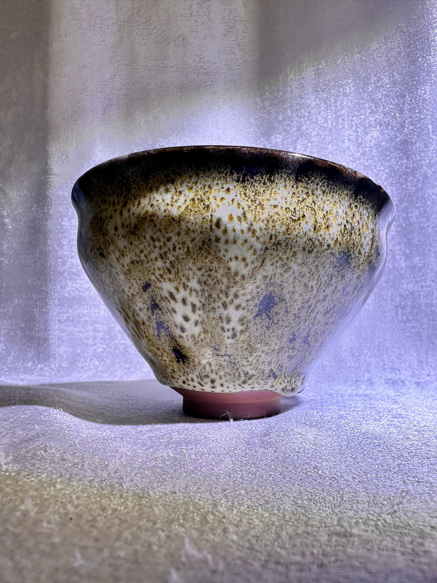 132mm*82mm Kiln transformed mountain river landscape scenery glaze tea whisking diancha tea bowl, YangFeiYan