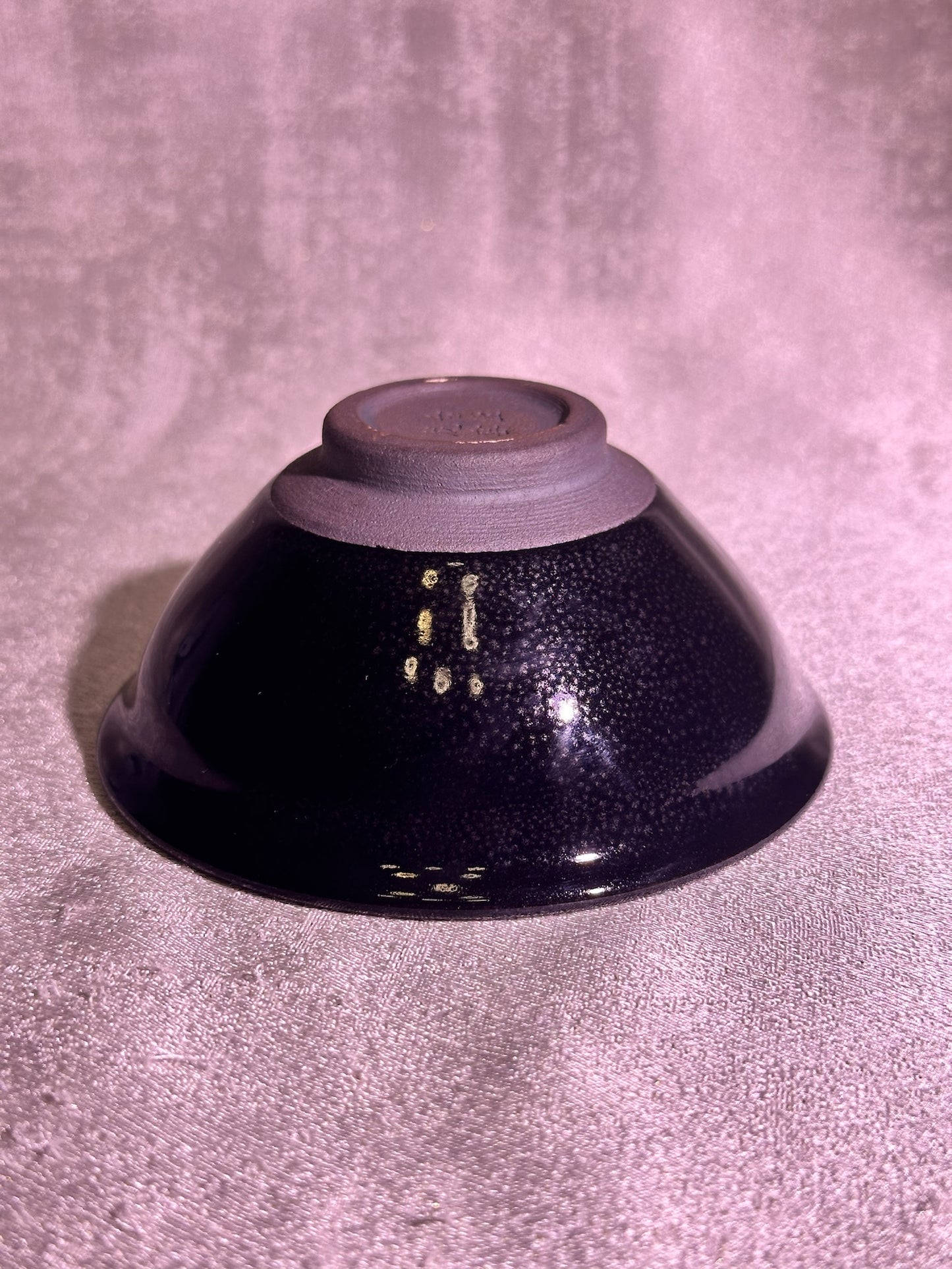 Cup7-Black glaze snow flake oil droplet and pearl pattern official’s hat shape cup by WangZhangLiang