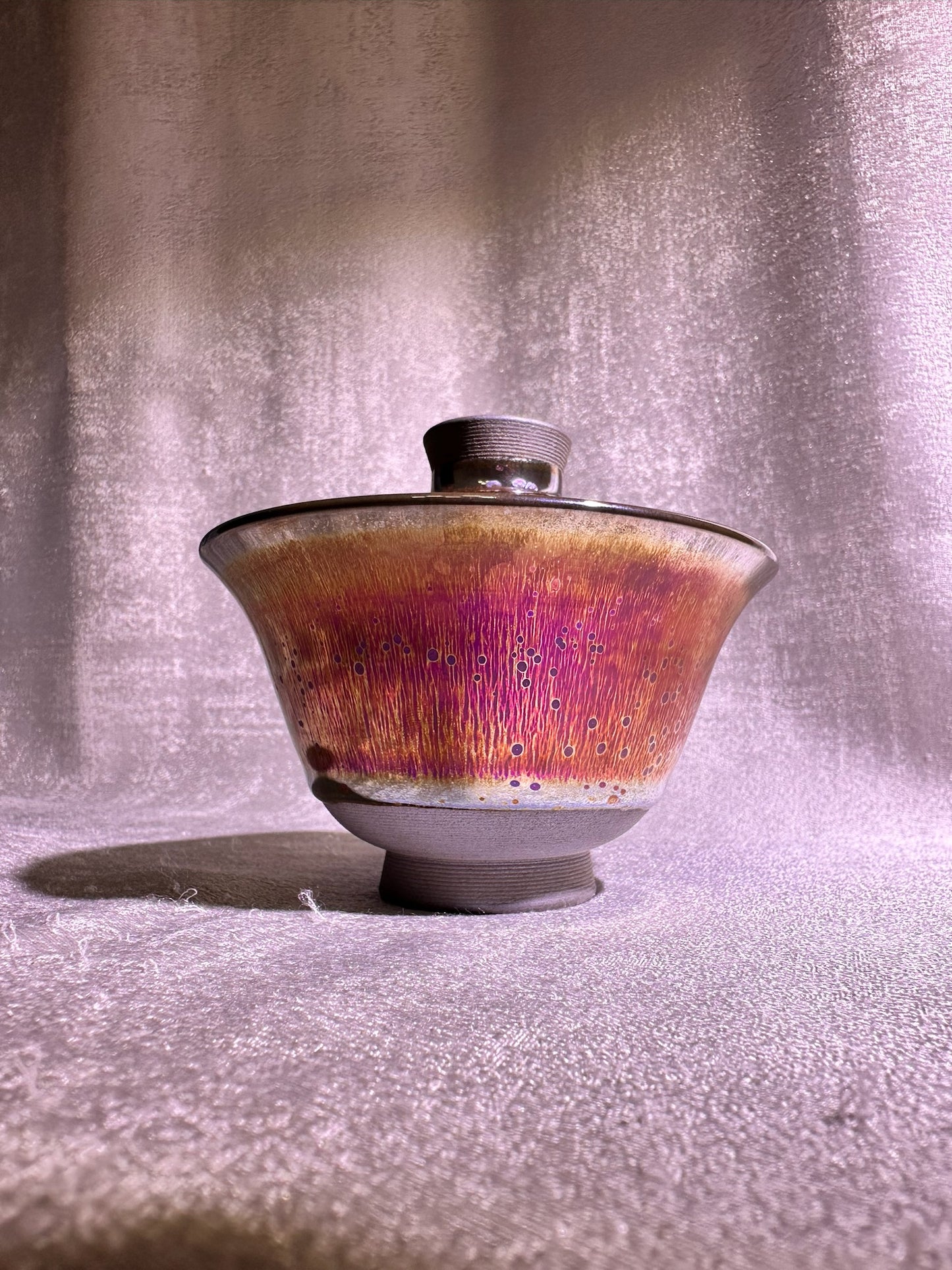 Golden glaze golden purple hare’s fur 2-piece Gaiwan, YangFeiYan