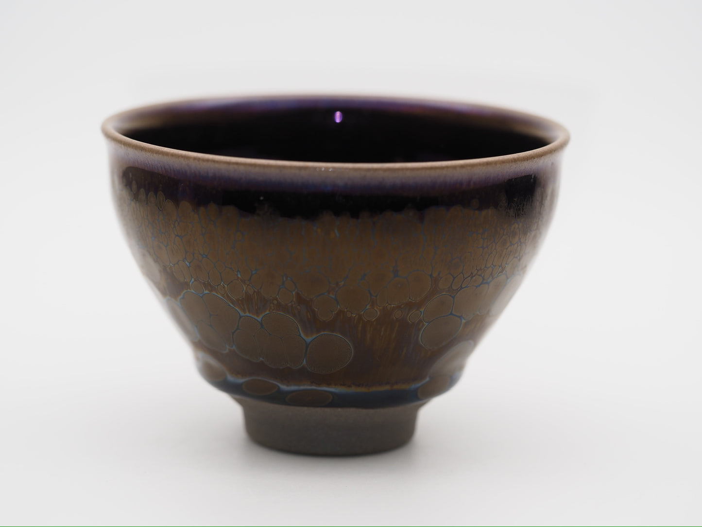 Connoisseur's Choice, Dark Purple Yohen Oil-Droplet Tied Mouth Cup