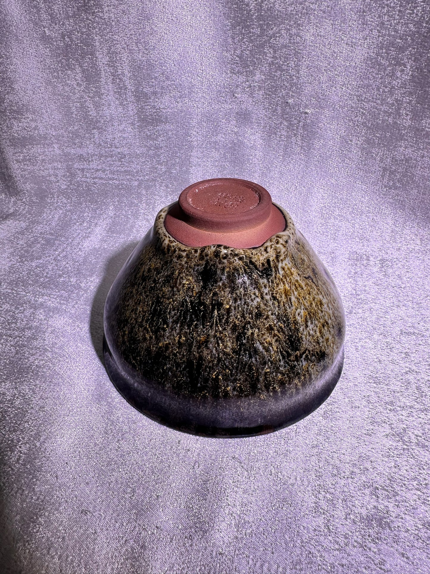 132mm*82mm Kiln transformed mountain river landscape scenery glaze tea whisking diancha tea bowl, YangFeiYan