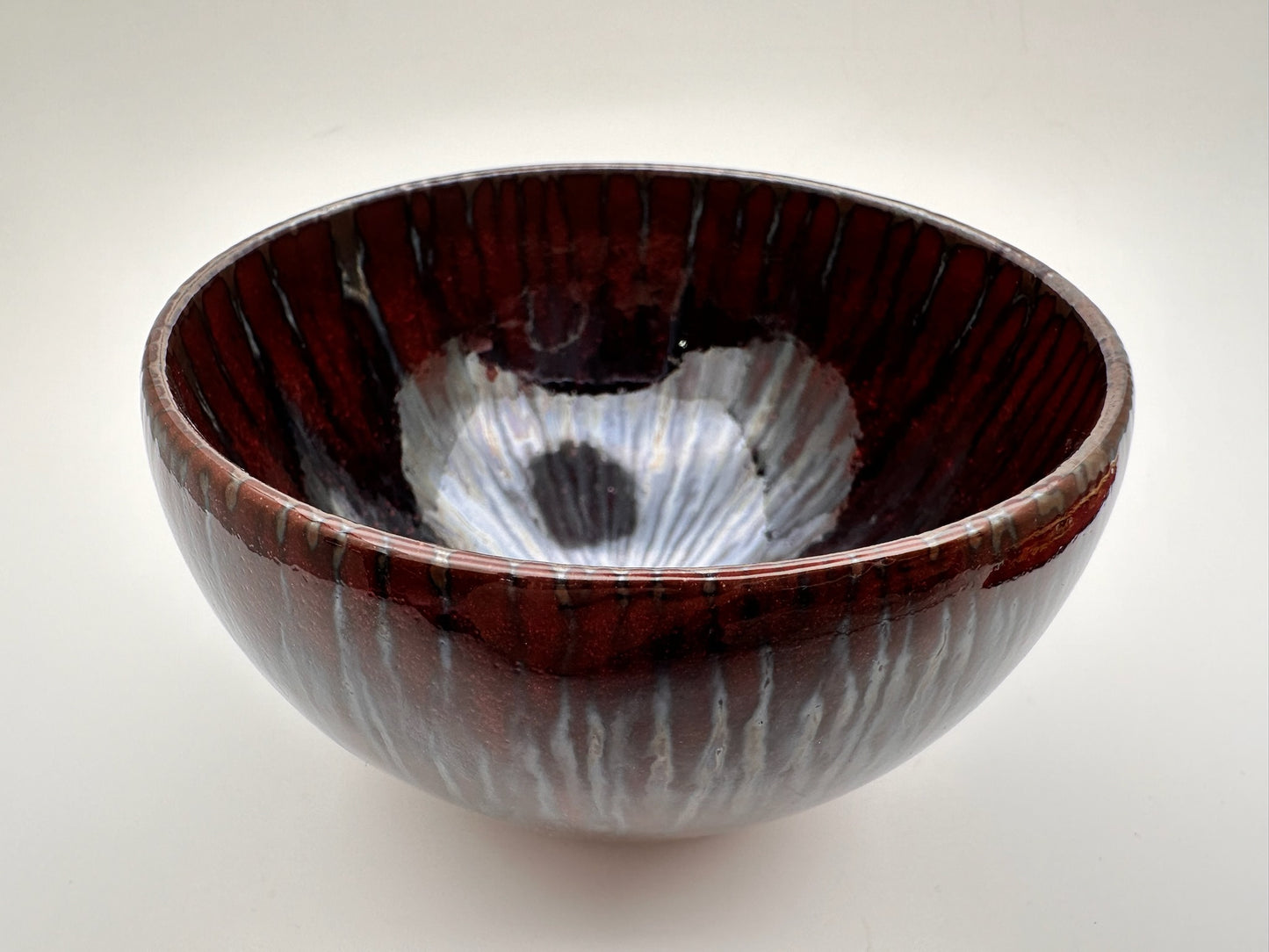 Crimson Glaze Hare's Fur (Monk bowl shape) Cup