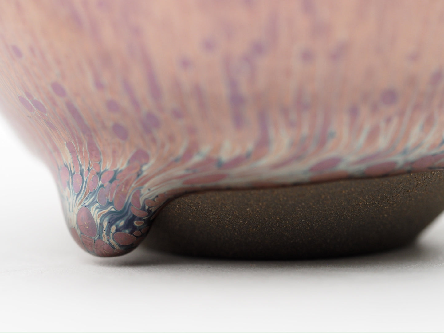 Rose Gold Hare's Fur Glaze Monk Bowl Shape Jianzhan Cup