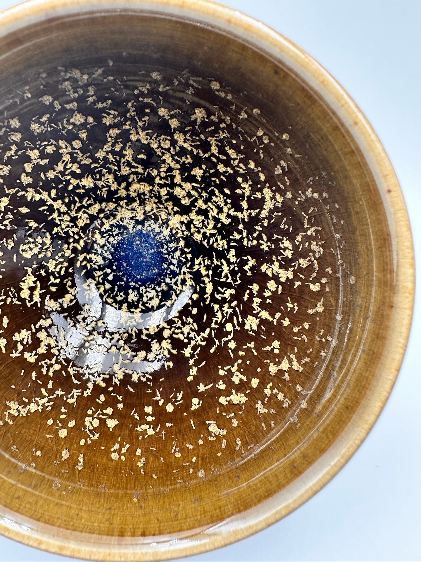 Golden osmanthus, brown glaze osmanthus pattern tied mouth shape cup