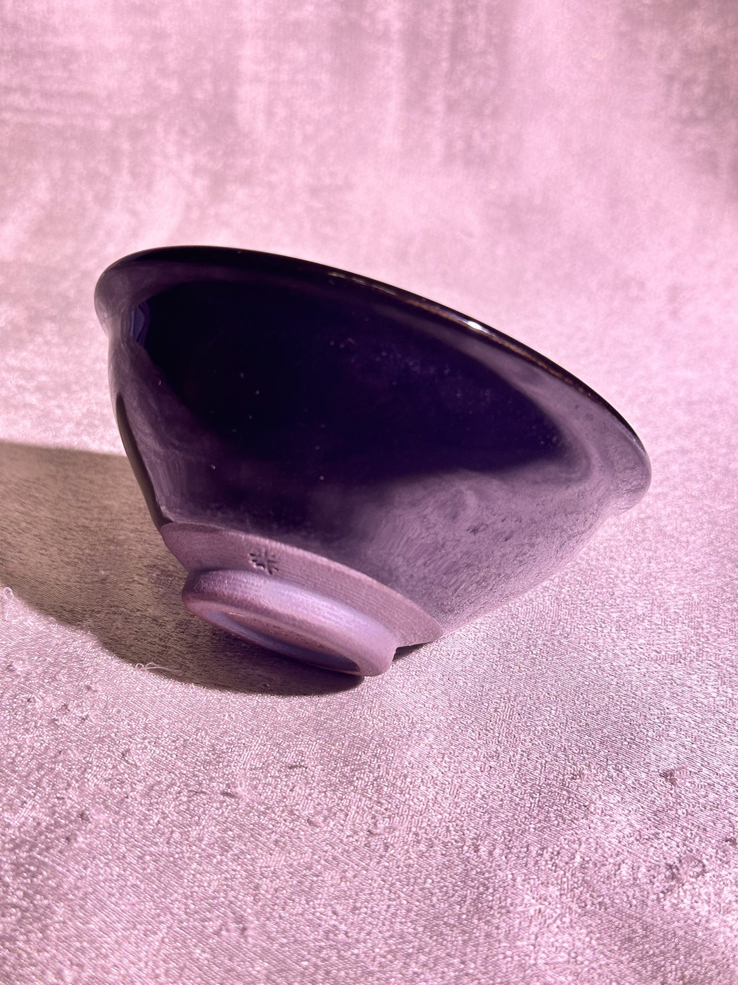 Cup7-Black glaze snow flake oil droplet and pearl pattern official’s hat shape cup by WangZhangLiang