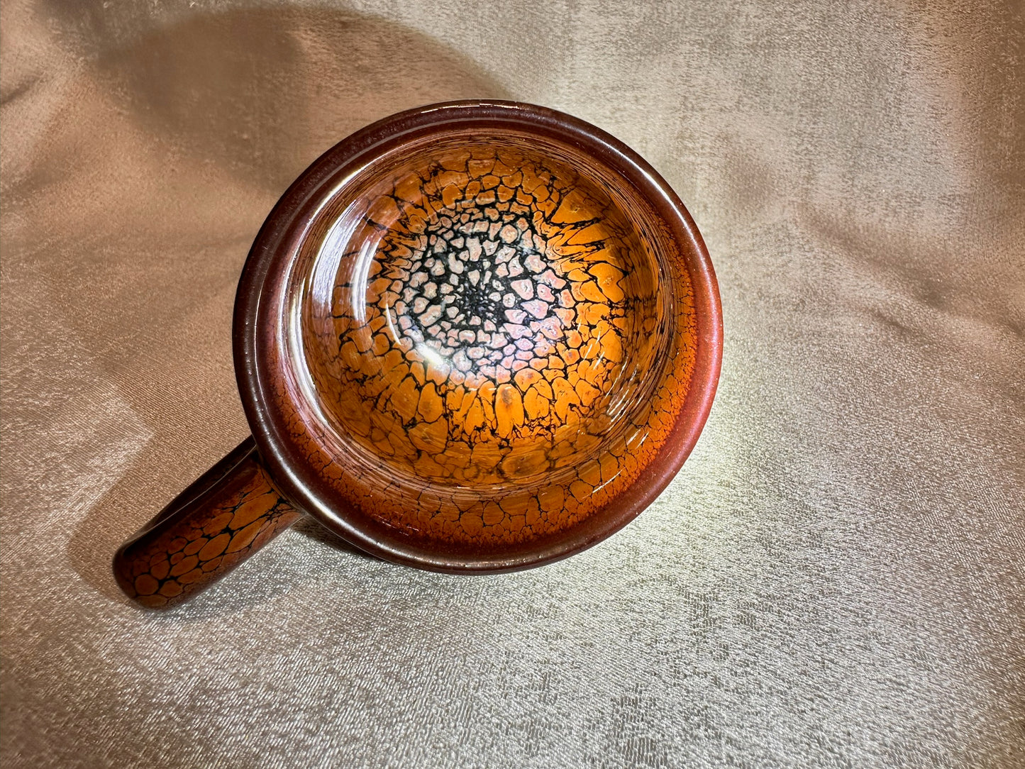 Black glaze golden orange partridge feather pattern ox-blood red rim coffee cup mug, limited edition, JiPeiFu
