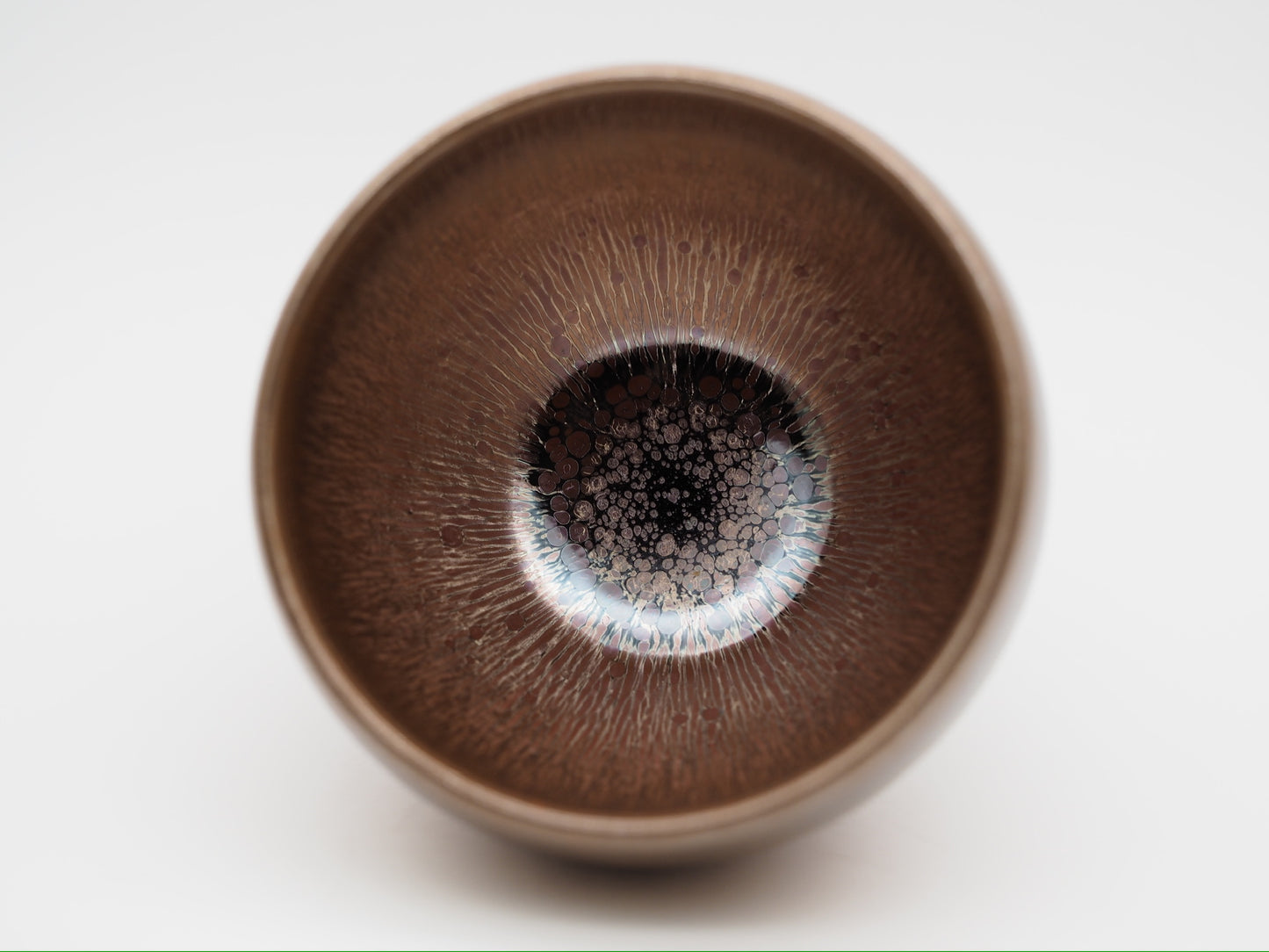 Rose Gold Hare's Fur Glaze Monk Bowl Shape Jianzhan Cup