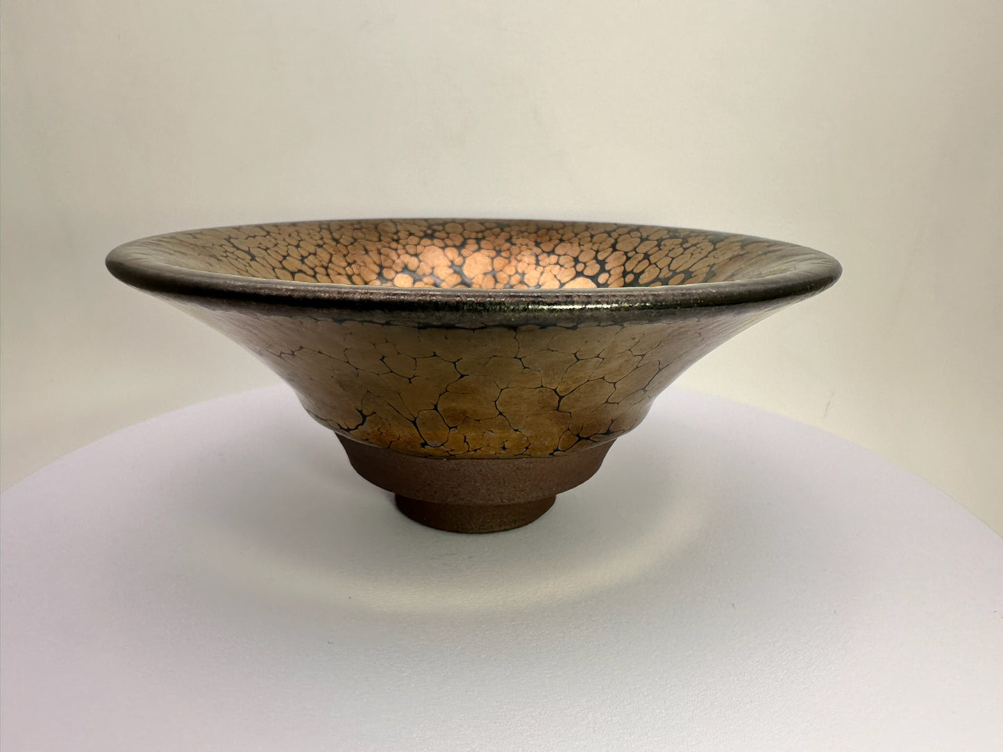 Connoisseur's Choice, Golden Oil-droplet Slanted-mouth Cup by Master Xiang-Song, Chen