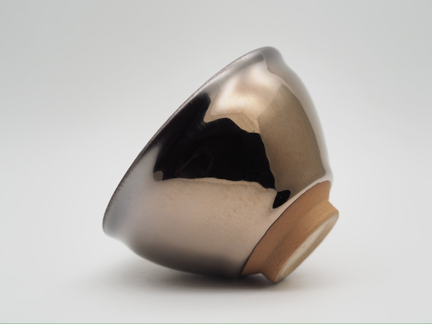 Dark Gold Mirror-like Glaze Tied Mouth Cup