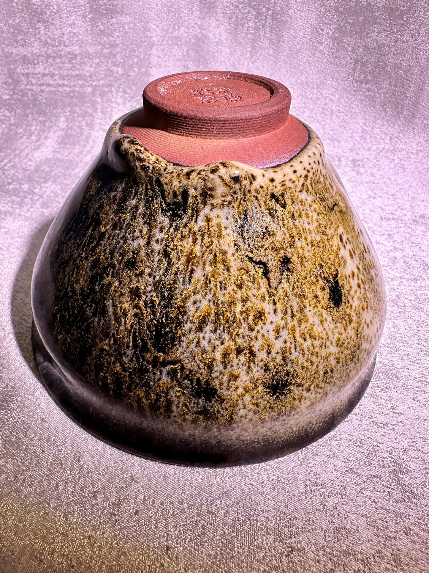 132mm*82mm Kiln transformed mountain river landscape scenery glaze tea whisking diancha tea bowl, YangFeiYan