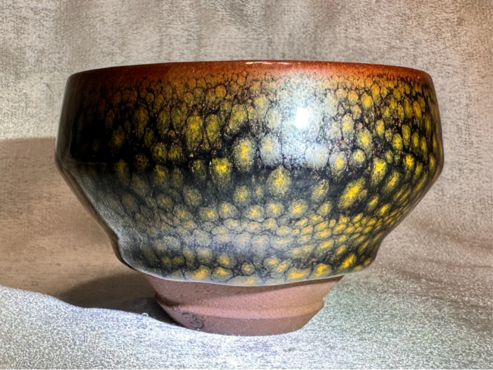 Black glaze golden partridge feather pattern ox-blood red emperor style cup, JiPeiJu