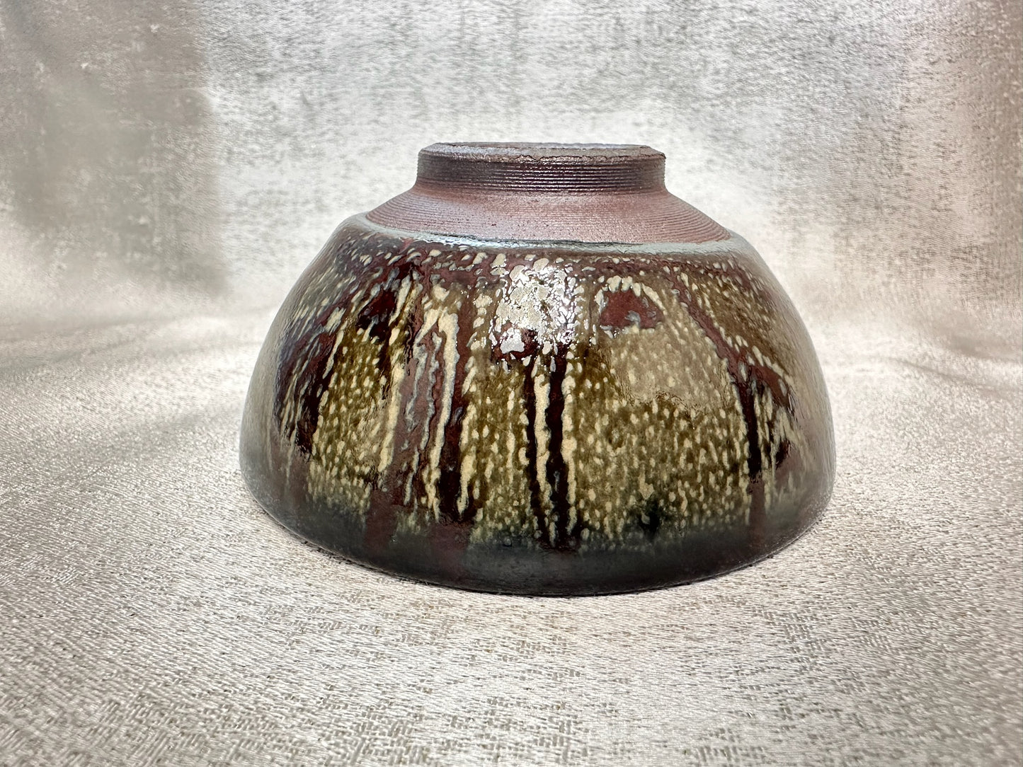 Red glaze kiln transformed yellow flower pattern open mouth shape Jianzhan cup
