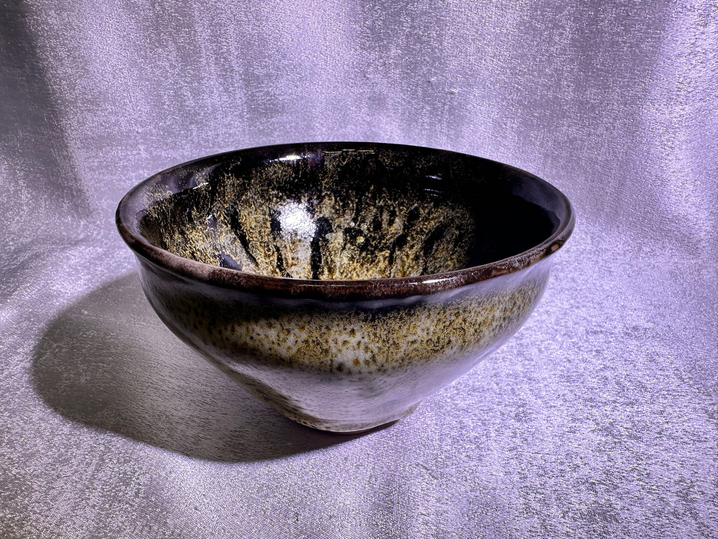 132mm*82mm Kiln transformed mountain river landscape scenery glaze tea whisking diancha tea bowl, YangFeiYan