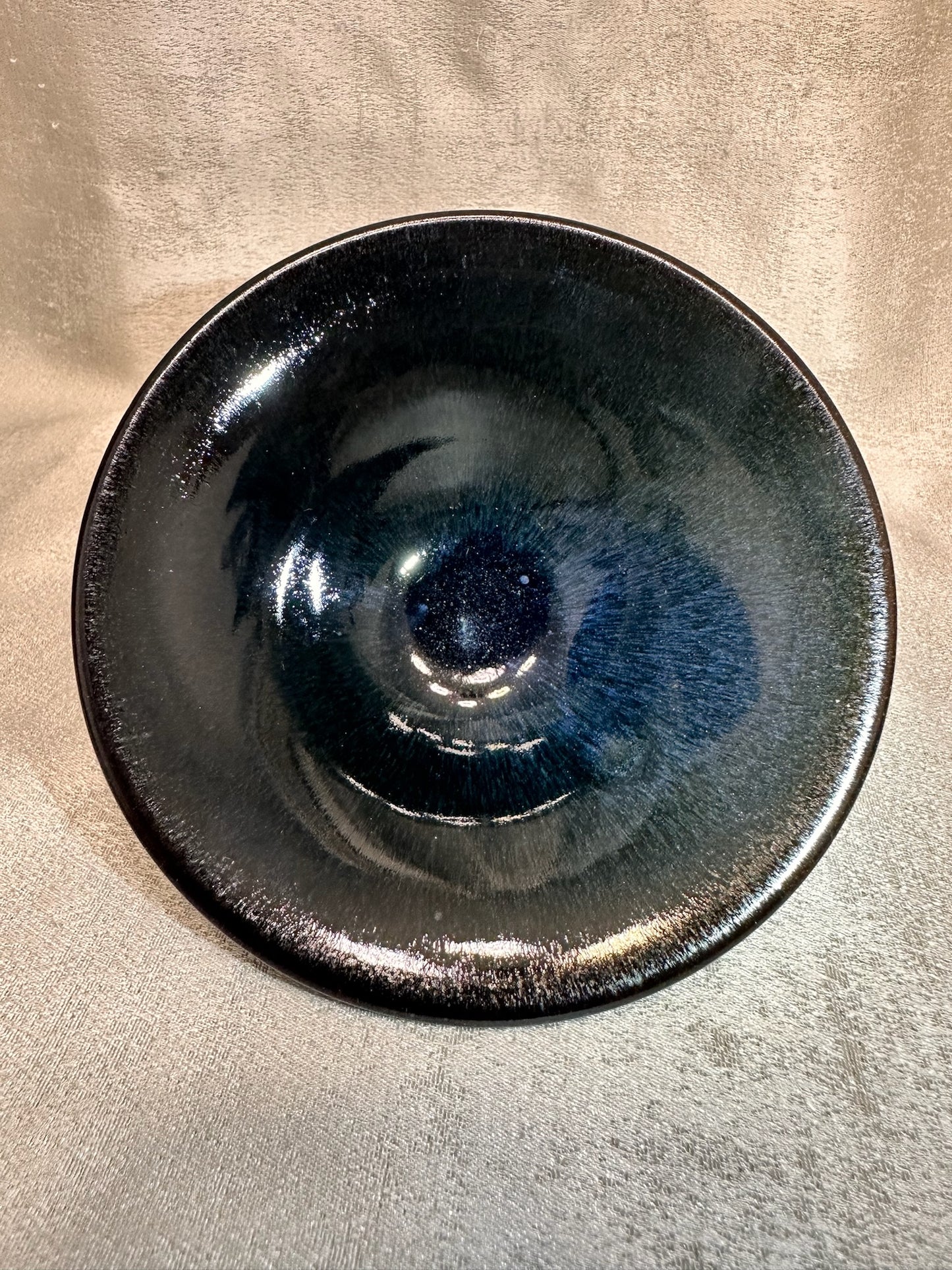 Black wujin glaze blue hare’s fur pattern flared mouth shape, FanChangHua