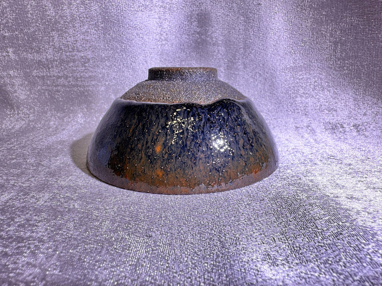 Ancient Song dynasty hare’s fur Old rough clay body flat mouth shape cup, ZoYunYuan