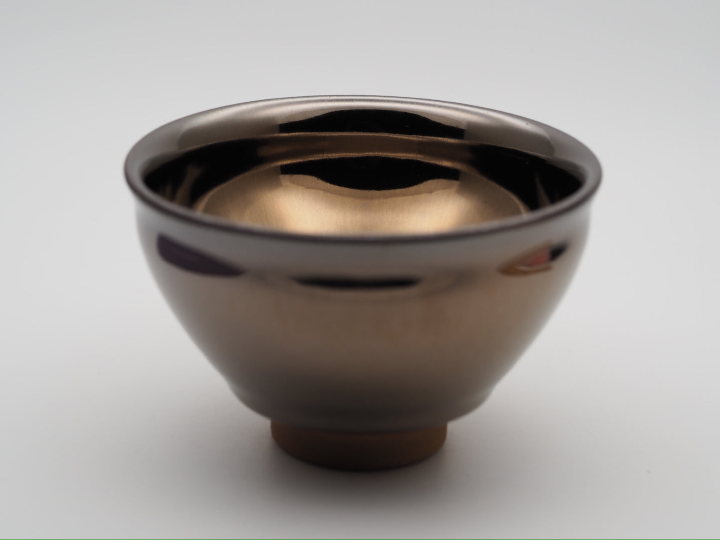Dark Gold Mirror-like Glaze Tied Mouth Cup