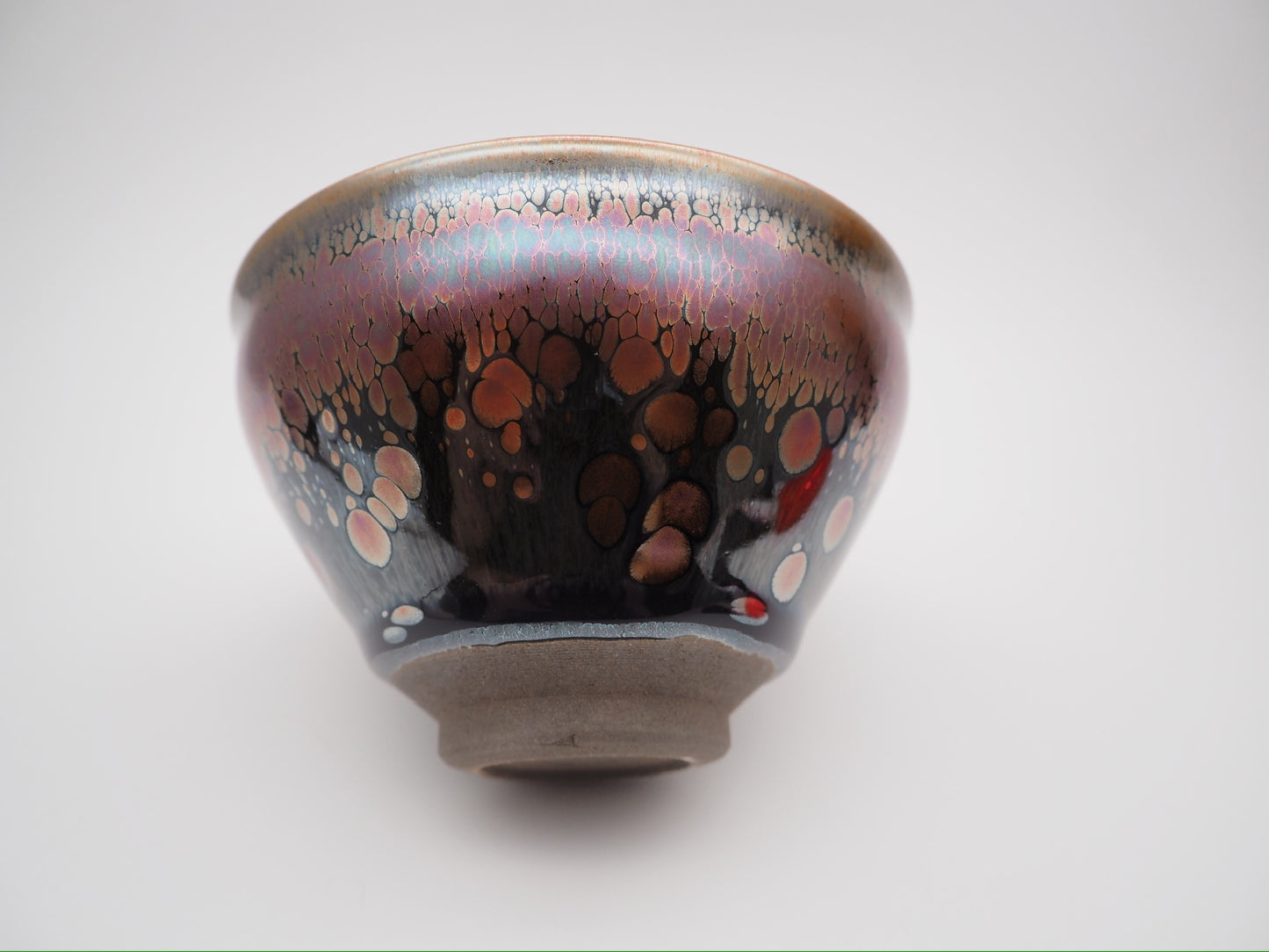 Pink Flower Oil-droplet Tied-month Shape Cup