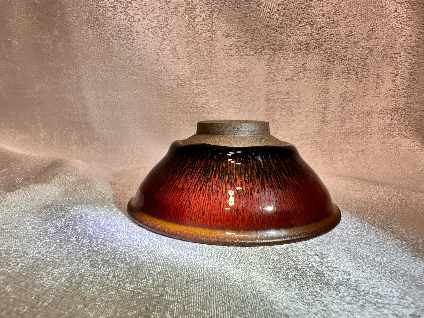 Black glaze ox-blood red hare’s fur pattern official’s hat shape cup, JinChangXing