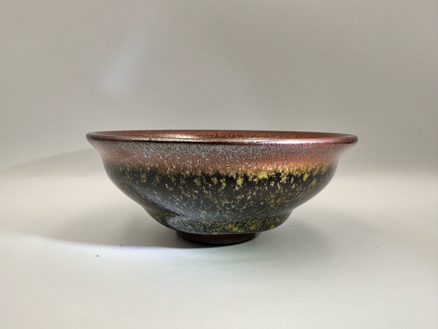 Flower moonlit night, black glaze yellow daisy and red flower pattern official’s hat cup