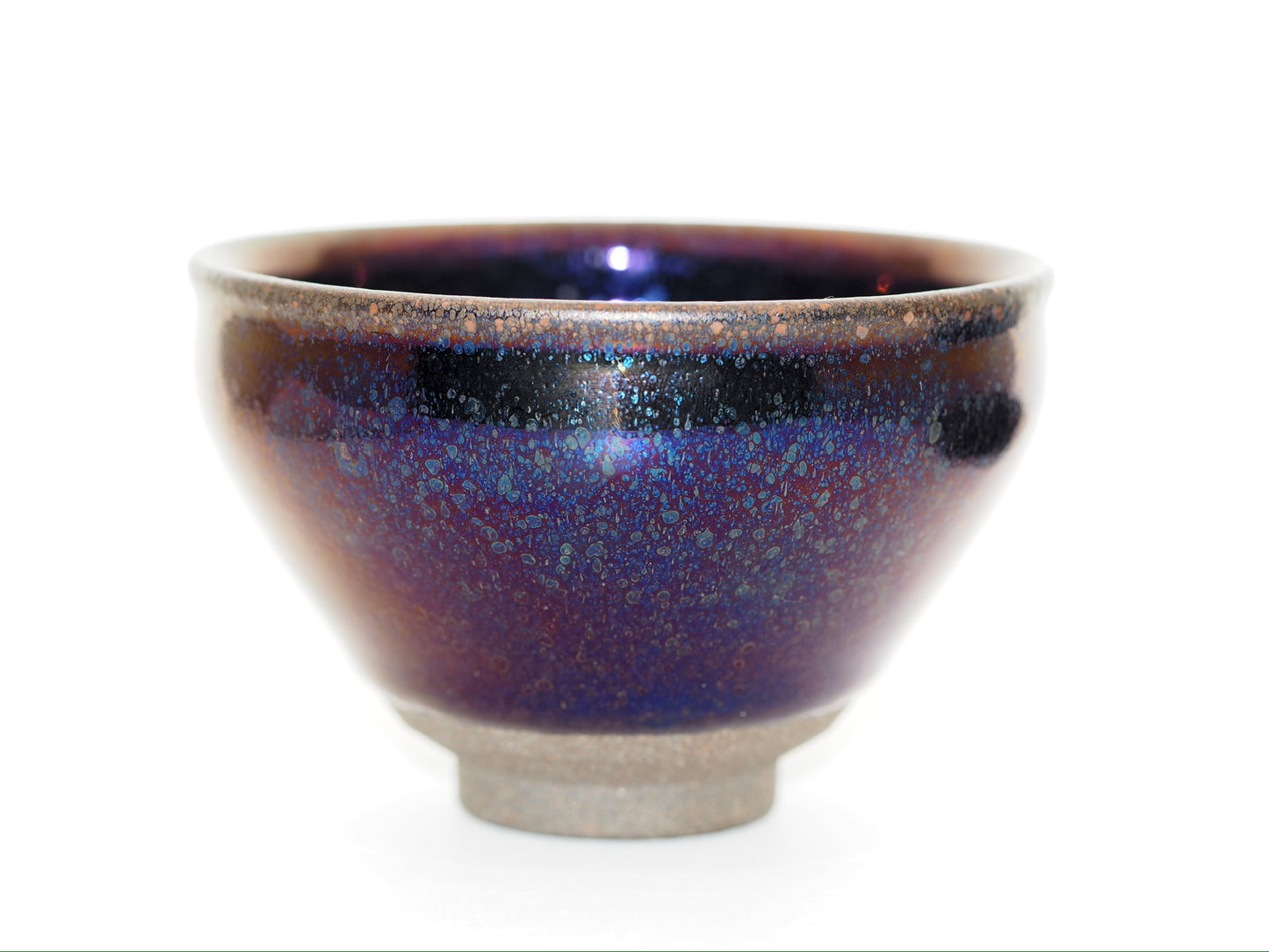 Connoisseur's Choice, Dark Purple Yohen Oil-Droplet Tied Mouth Cup